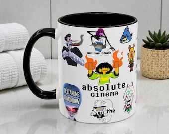 Taza de café con detalles de memes de Deltarune (325 ml)