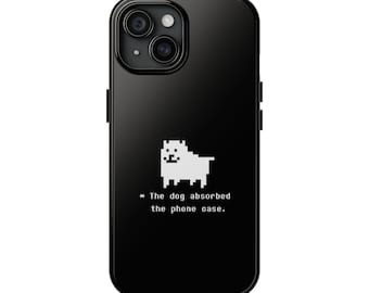 El perro molesto absorbió la funda del teléfono / Funda de teléfono minimalista de Undertale