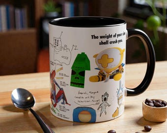 Taza con collage de garabatos ULTRAKILL / Taza de café con memes de videojuegos