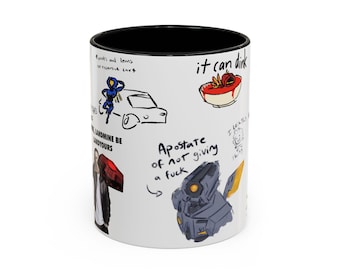 Taza de café con acento de Ultrakill doodles and memes / 11 oz