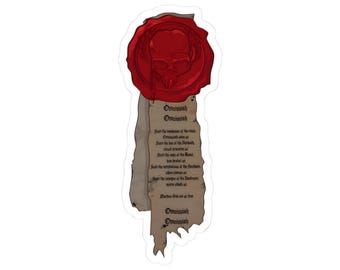 Pegatinas troqueladas del Sello de Pureza del Omnissiah / Icono de oración de Warhammer 40k