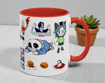 Taza de café con dibujos y memes de Undertale / 11 oz 15 oz Accent