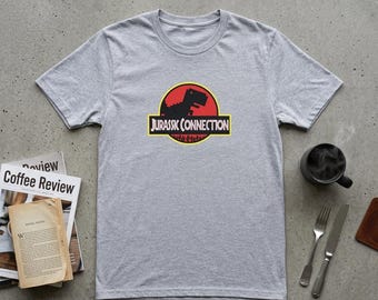 Camiseta Jurassic Connection / Camiseta con logo de dinosaurio, diseño retro de círculo de dinosaurio