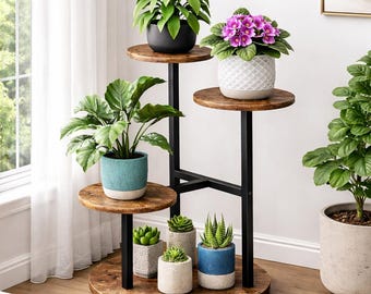 Plant Stand Indoor 4 Tier 5 Potted| Multiple Flower Pot Holder| Indoor Planters for Living and Balcony
