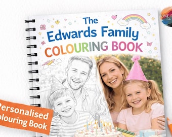 Personalised Photo Colouring Book | Custom Family Activity Book