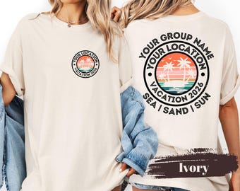 Custom Family Vacation 2026 Shirts, Custom Summer Tee, Family Vacation Shirts, Custom Shirt, Personalized Family Retro Shirts, Girls Trip