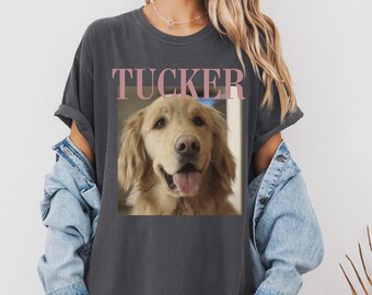 Custom Pet Photo Shirt, Personalized Dog Lover Gift, Comfort Colors 100% Cotton Tee