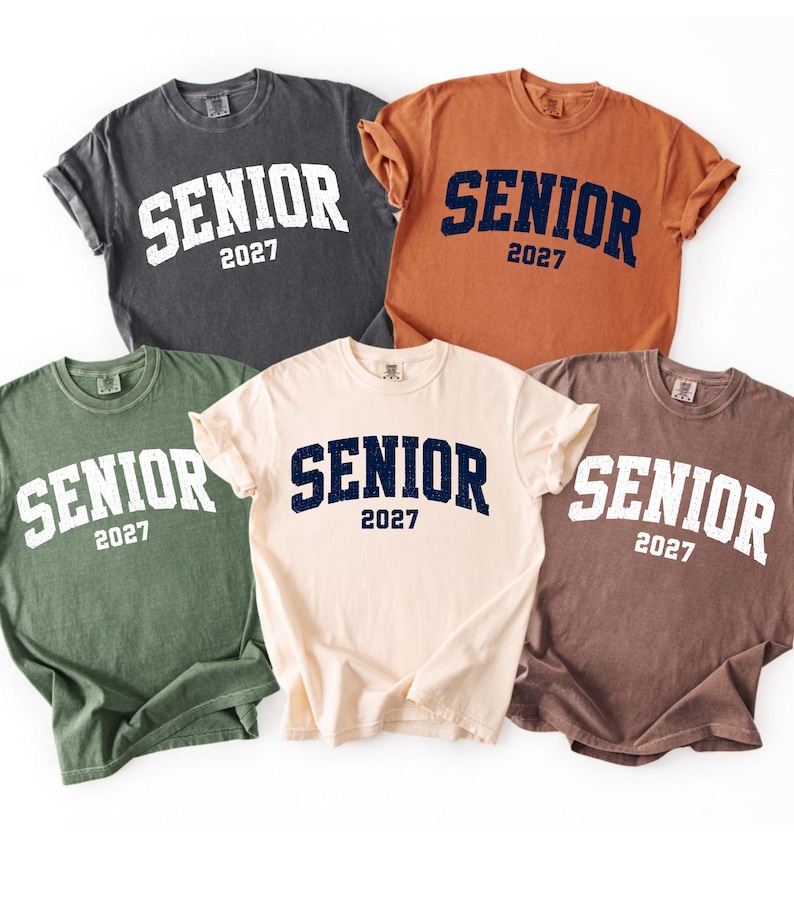 Comfort Colors Senior 2027 Shirt High School Graduation Shirt, College Senior Gift, End of School Shirt, Class of 2027 Shirt, Class 2027 Tee imagem 1