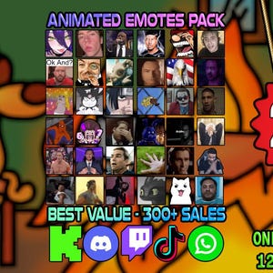 700 Memes Emote Animated Pack | Twitch, Discord, Kick, YouTube, TikTok | Instant Download + Guide