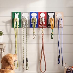 Personalized customization of dog chain hooks dog butt shaped wall hooks pet chains and collar hooks 3D printed dog gifts
