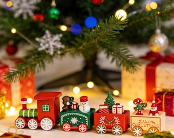 M&M Toy TRAIN Pieces, Holiday CHRISTMAS Candy Tube Toppers, 8 to