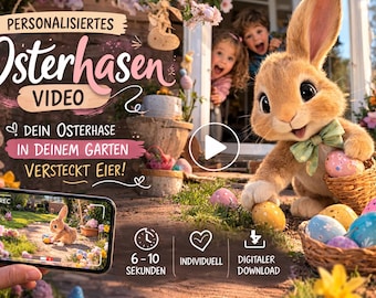 Personalisiertes Osterhasen-Video | Magische Ostermomente im Garten | Perfekte Überraschung für Kinder & Familie