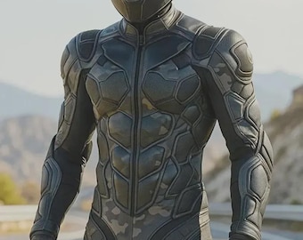 CE Armored Leather Motorbike Race Suit: Cowhide Biker Suit