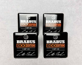 Kit de badges Brabus 800 édition 1 sur 10 sièges de couleur orange pour Mercedes Benz