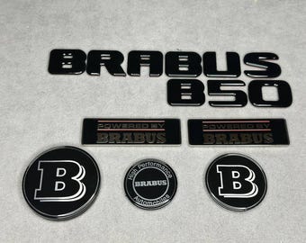 Set Brabus B50 emblemen, metalen S-klasse logo's voor Mercedes Benz AMG S63 S65 W223 W223 W205 C217