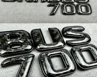 Badges Brabus 700 en carbone avec garniture noire pour classe G