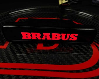 Griglia Anteriore Stile Brabus con Logo LED Rosso per Mercedes Classe G W463A W464 W465