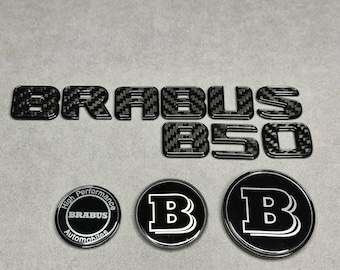 Brabus B50 embleem S-klasse logo zwart en carbon voor Mercedes Benz AMG S63 S65 W223 W223 W205 C217