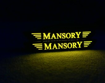 Mansory Yellow Led light emblems set