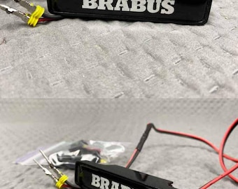 Led Red Brabus Badge On Car Front Grill For Mercedes G63