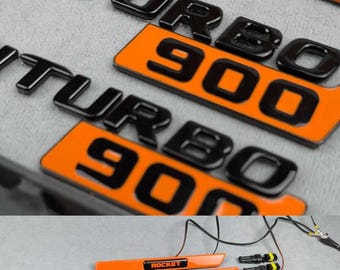Ensemble complet de badges Brabus édition fusée de couleur orange