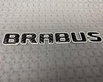Rear Badge Brabus Carbon Letters With White Trim