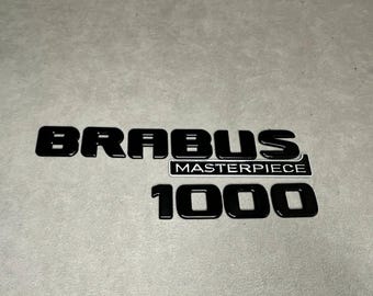 Brabus 1000 Masterpiece kofferbakbadge set voor Mercedes S-klasse W223 zwarte emblemen luxe stylingkit