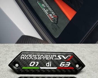 Lamborghini Carbon Fiber Emblems Aventador Svj Roadster 01 Di 63 In The Door Card