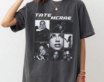 Maglietta Comfort Colors di Tate McRae, T-shirt del Miss Possessive Tour, Merchandising del Think Later Tour, Merchandising retrò di Tate McRae, Maglietta unisex, Regalo per i fan dei concerti