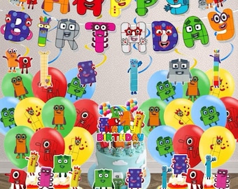 Set Decorazione Compleanno Sp-runki: 30 Pezzi Tra Striscione, Palloncini E Decorazioni Per Torta E Cupcakes, Tema Bimbi