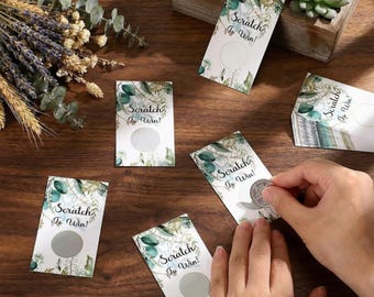 Aangepaste kraskaarten voor feestjes – doe-het-zelf loterijkaartjes met prijzen | Feestspelletjes, geslachtsbepaling, verjaardag, babyshower