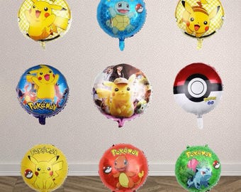 Pokemon-thema folieballonnen, Pikachu-feestballonnen, decoraties voor kinderverjaardagen, stripfiguur Pokeball-heliumballonnen