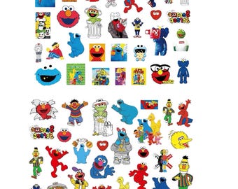 Sesamstraat tijdelijke tatoeages, Elmo koekjesmonster feestartikelen, cartoon tattoo stickers, benodigdheden verjaardagsfeestje, Elmo stickers kindercadeau