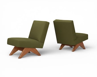 Pierre Jeanneret gestoffeerde fauteuil (per stuk)