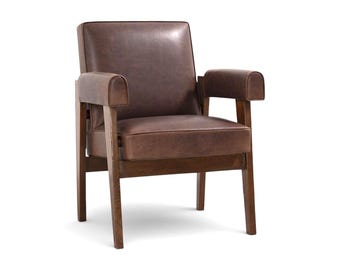 Gestoffeerde fauteuil Pierre Jeanneret
