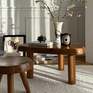 Pierre Chapo T23 Coffee Table, Solid Oak Wood, Minimalist MCM Furniture