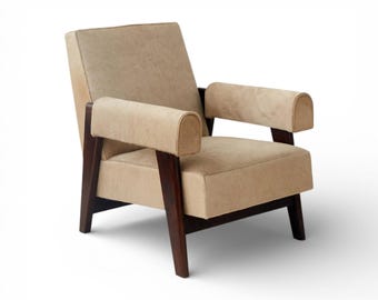 Gestoffeerde fauteuil Pierre Jeanneret