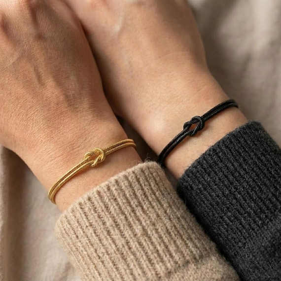 Valentine’s Day Love Knot Bracelet for Couples Matching Gift for Her Him Meaningful Jewelry to Celebrate Love and Connection