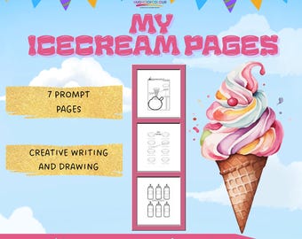 Le mie pagine di gelato – Pacchetto di attività per bambini stampabili da 7 pagine