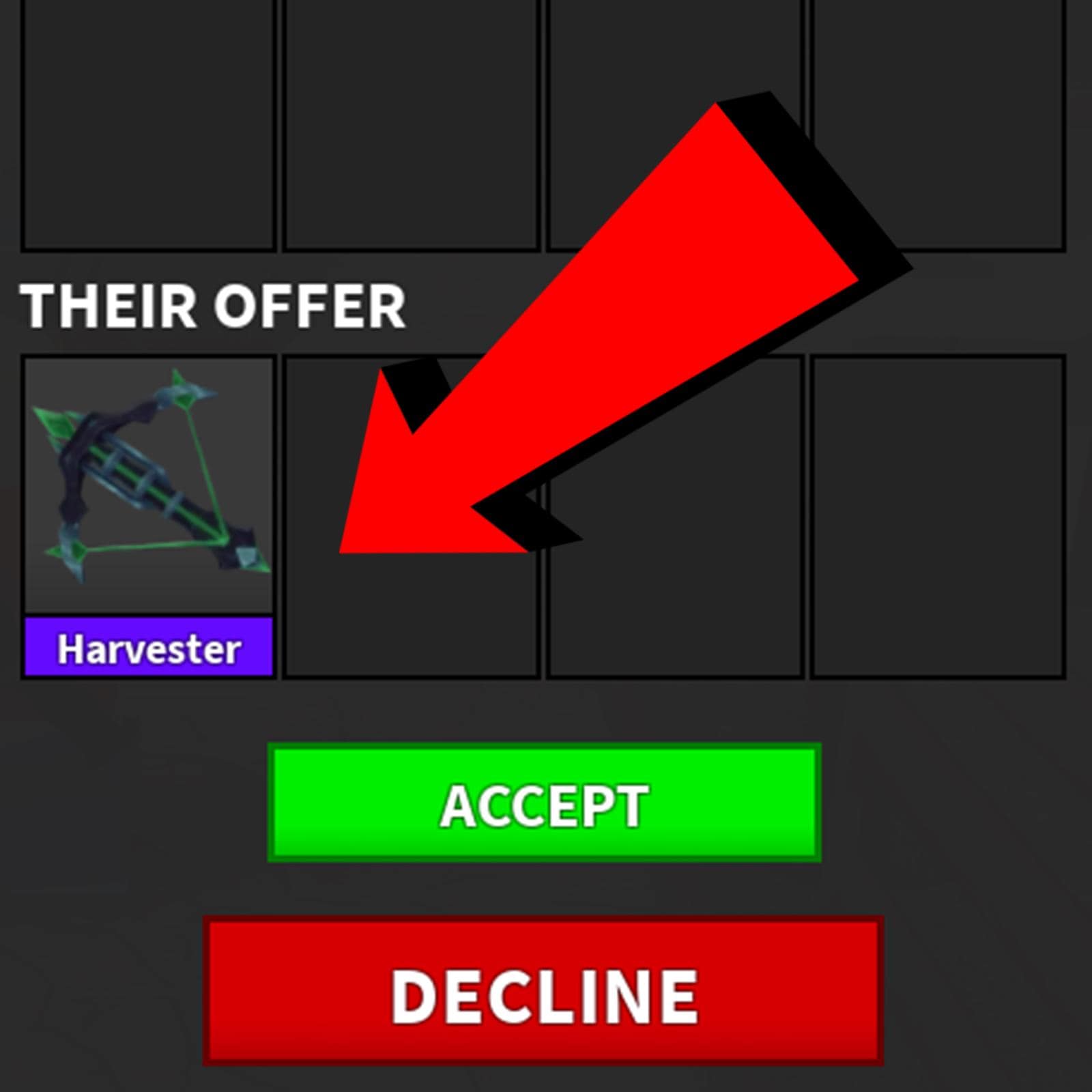 Arme Roblox Murder Mystery 2 – Harvester Ancient Godly Gun – Objet Virtuel