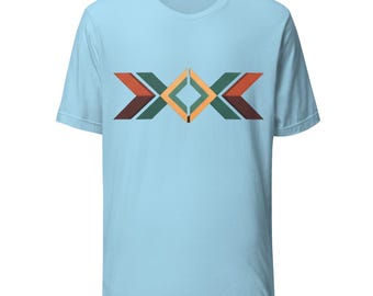 Geometric Abstract T-Shirt | Modern Minimal Graphic Tee | Symmetric Design Unisex