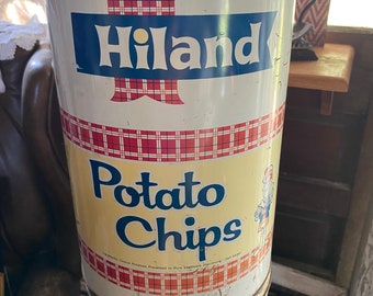 Vintage Highland Potato Chip can