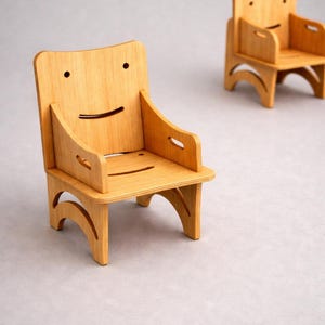 Kids Smiley Chair Plans – Montessori Wooden Toddler CNC Files (SVG DXF)