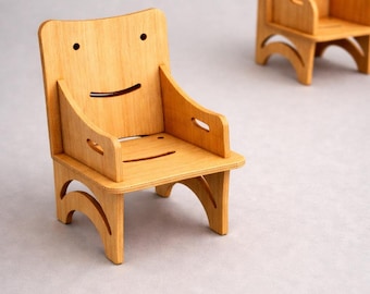 Kids Smiley Chair Plans – Montessori Wooden Toddler CNC Files (SVG DXF)