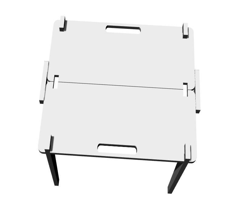Foldable Camping Table DXF Files – CNC Router Ready, Flat Pack Design ...