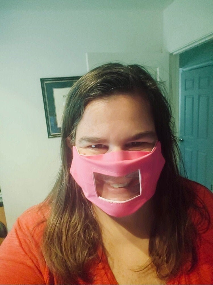 Lip reading window face mask for Deaf or Hard of Hearing with Etsy