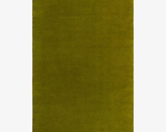 Olive Green Minimalist Rug | Modern Scandinavian Style