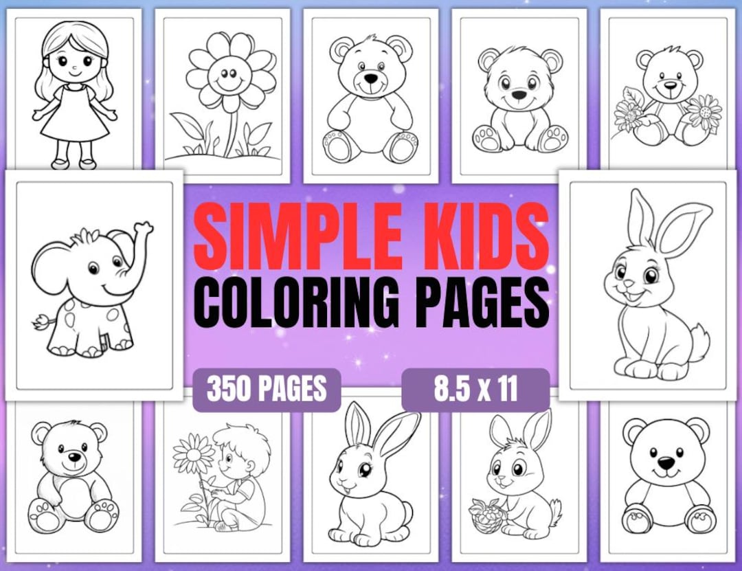Simple Kids Coloring Pages Printable, Easy Coloring Pages for Toddlers ...