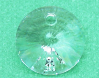 4) 10mm Preciosa Crystal Rivoli Pendants_Crystal Clear