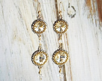 Orion Earring KIT_14K Goldfill Earwires_Swarovski Crystal_Bridal Earring DIY